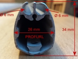 PROFURL : 3 longueurs de profilé de 2 m pour enrouleur Regate