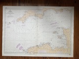 38 cartes marines de navigation papier 1966 à 1984 - Angleterre Est et Sud