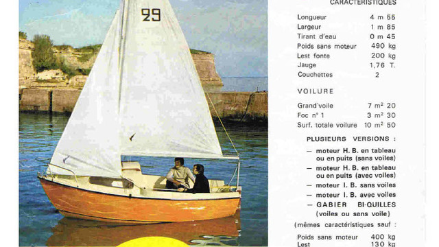 Gabier - voilier du chantier Ocqueteau - à rénover
