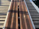 Passerelle de bateau bois exotique et alu
