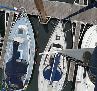 Selfie à la pomme du grand mat (avec le harnais!)