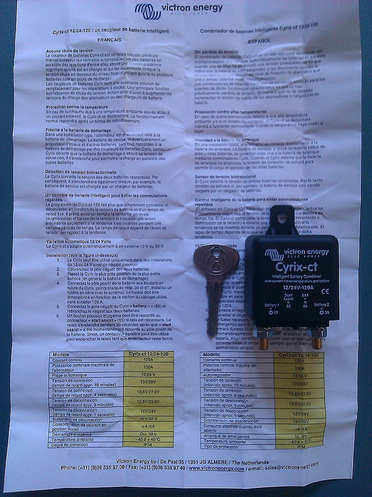 Coupleurs de batteries Cyrix - Victron Energy